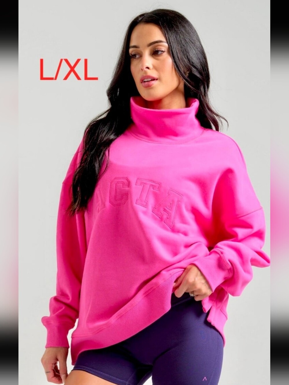 ACTA HOT PINK ESSENTIAL MOCK NECK | L/XL | VALENTINES DAY EXCLUSIVE | IN HAND